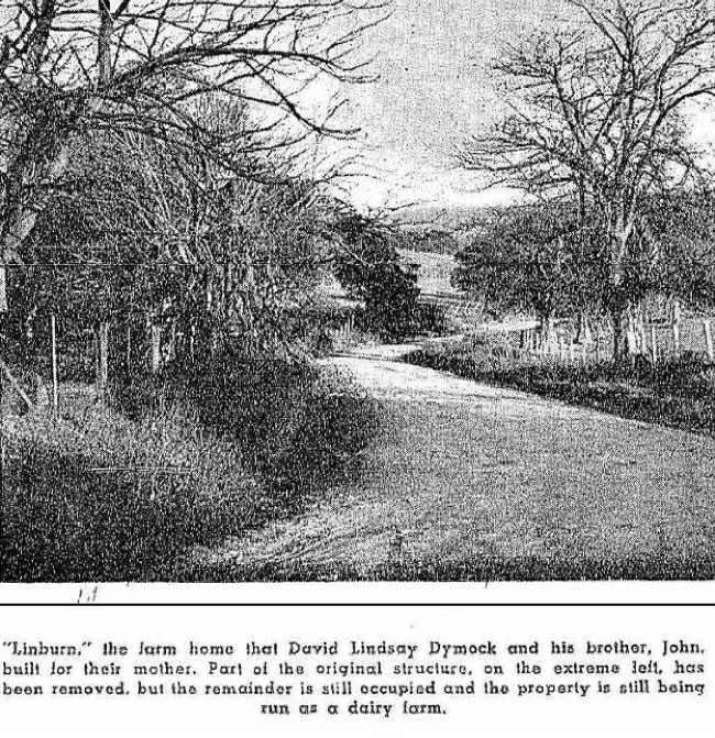 Road leading to “Linburn Farm”
